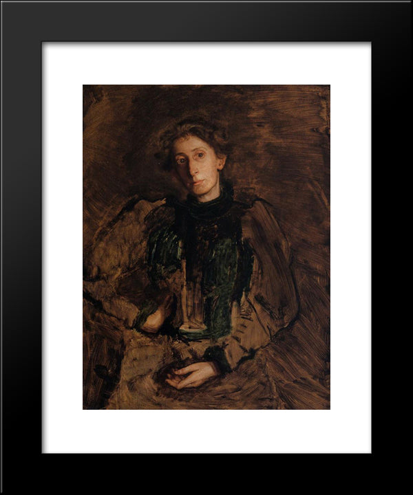 Portrait Of Jennie Dean Kershaw 20x24 Black Modern Wood Framed Art Print Poster by Eakins, Thomas