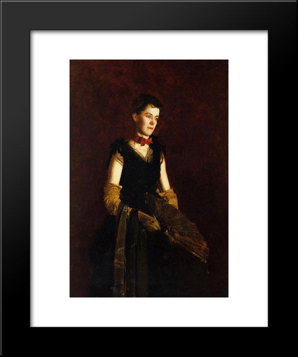Portrait Of Letitia Wilson Jordan 20x24 Black Modern Wood Framed Art Print Poster by Eakins, Thomas