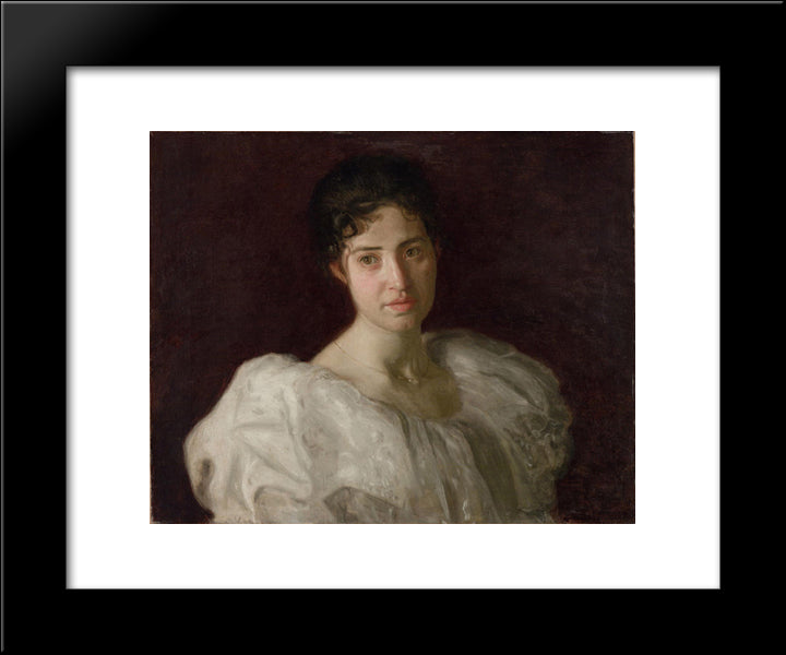 Portrait Of Lucy Lewis 20x24 Black Modern Wood Framed Art Print Poster by Eakins, Thomas