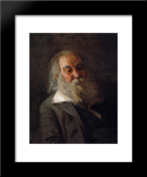 Portrait Of Walt Whitman 20x24 Black Modern Wood Framed Art Print Poster by Eakins, Thomas
