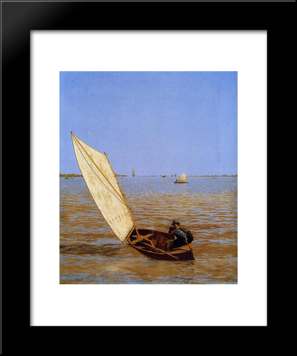 Starting Out After Rail 20x24 Black Modern Wood Framed Art Print Poster by Eakins, Thomas