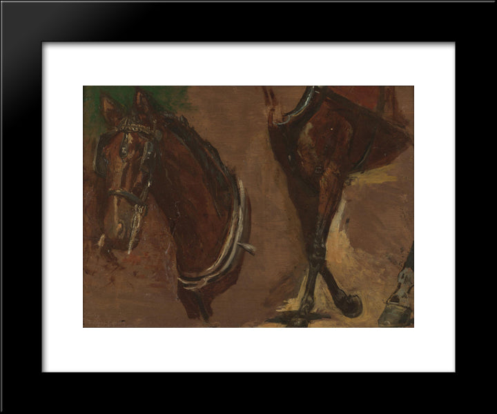 Study For The Fairman Rogers Four In Hand 20x24 Black Modern Wood Framed Art Print Poster by Eakins, Thomas
