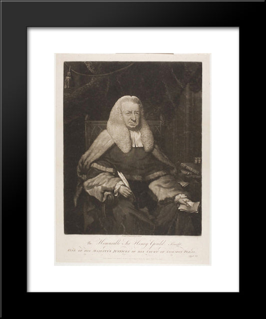 The Honorable Sir Henry Gould 20x24 Black Modern Wood Framed Art Print Poster by Hardy, Thomas