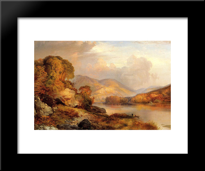 Autumn Landscape 20x24 Black Modern Wood Framed Art Print Poster by Moran, Thomas