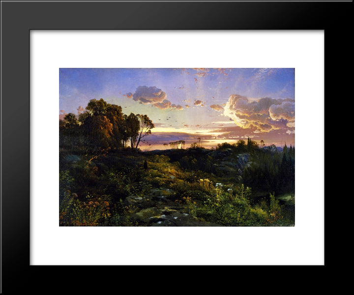 Dusk Wings 20x24 Black Modern Wood Framed Art Print Poster by Moran, Thomas