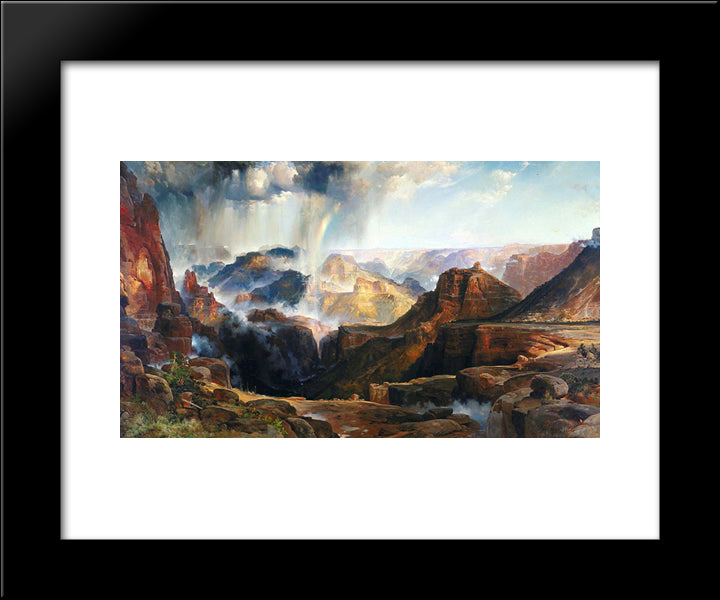 The Chasm Of The Colorado 20x24 Black Modern Wood Framed Art Print Poster by Moran, Thomas