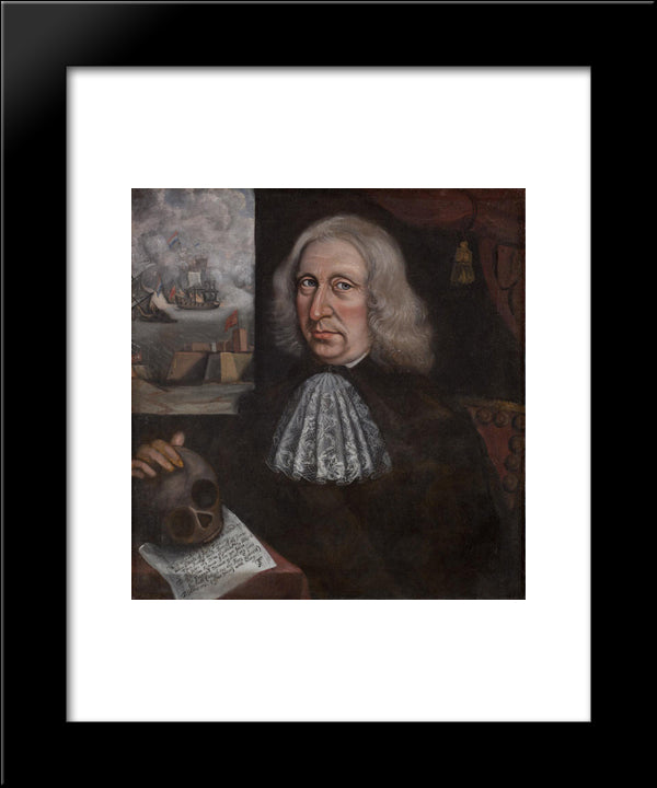 Self-Portrait 20x24 Black Modern Wood Framed Art Print Poster by Smith, Thomas