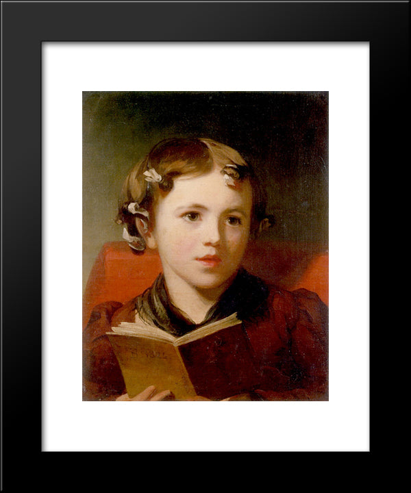 A Young Girl 20x24 Black Modern Wood Framed Art Print Poster by Sully, Thomas