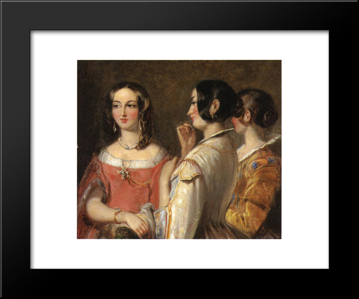 Gossip 20x24 Black Modern Wood Framed Art Print Poster by Sully, Thomas