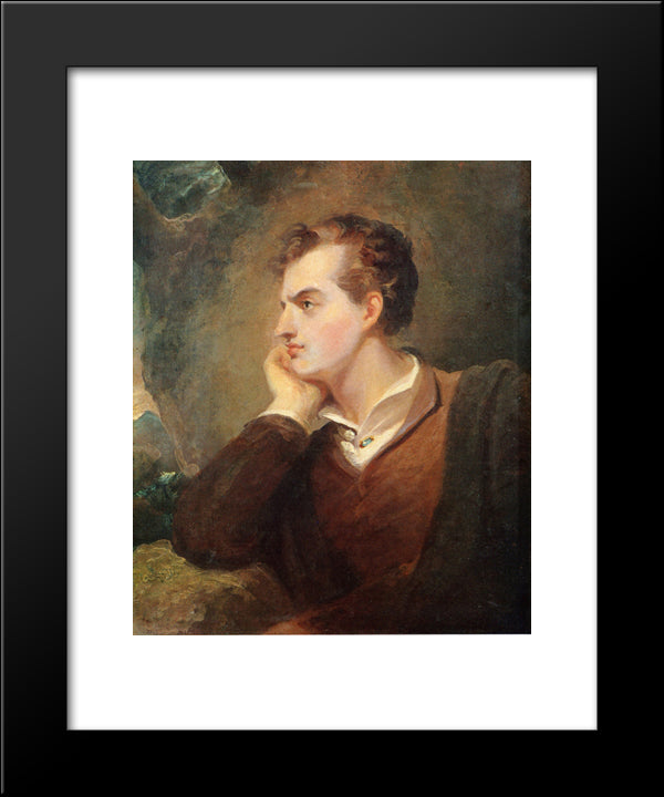 Lord Byron 20x24 Black Modern Wood Framed Art Print Poster by Sully, Thomas
