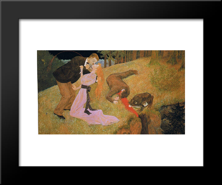 Eifersucht 20x24 Black Modern Wood Framed Art Print Poster by Heine, Thomas Theodor