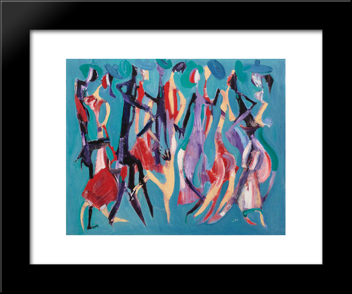 Foxtrot 20x24 Black Modern Wood Framed Art Print Poster by Peltz, Tia