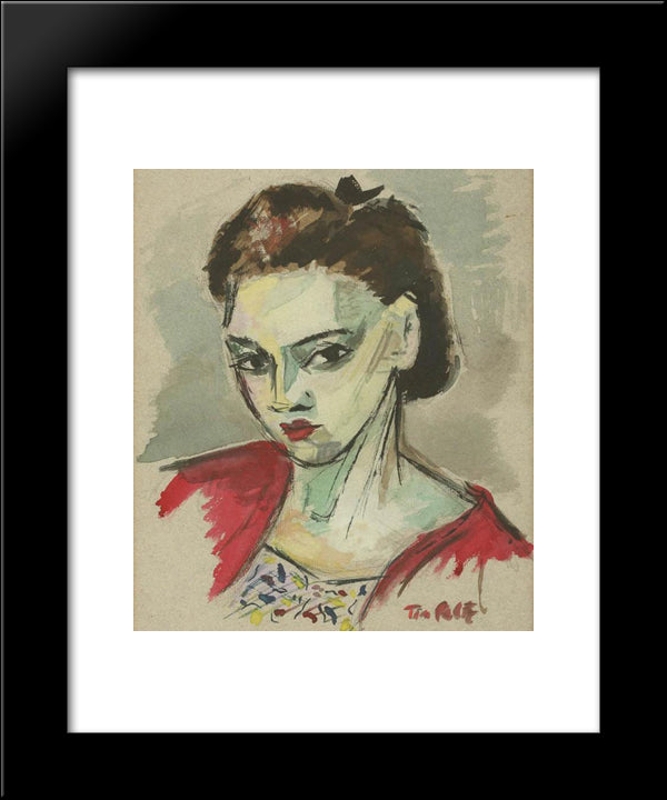 Self - Portrait 20x24 Black Modern Wood Framed Art Print Poster by Peltz, Tia