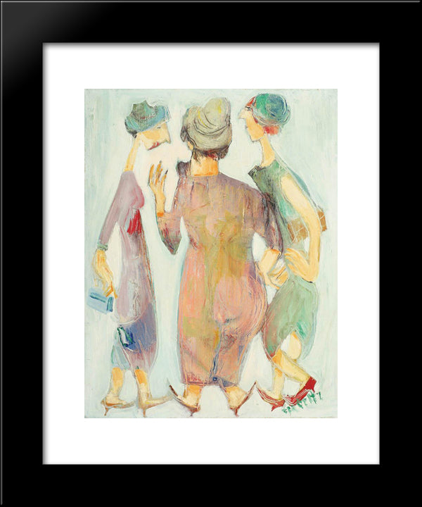 The Three Graces 20x24 Black Modern Wood Framed Art Print Poster by Peltz, Tia