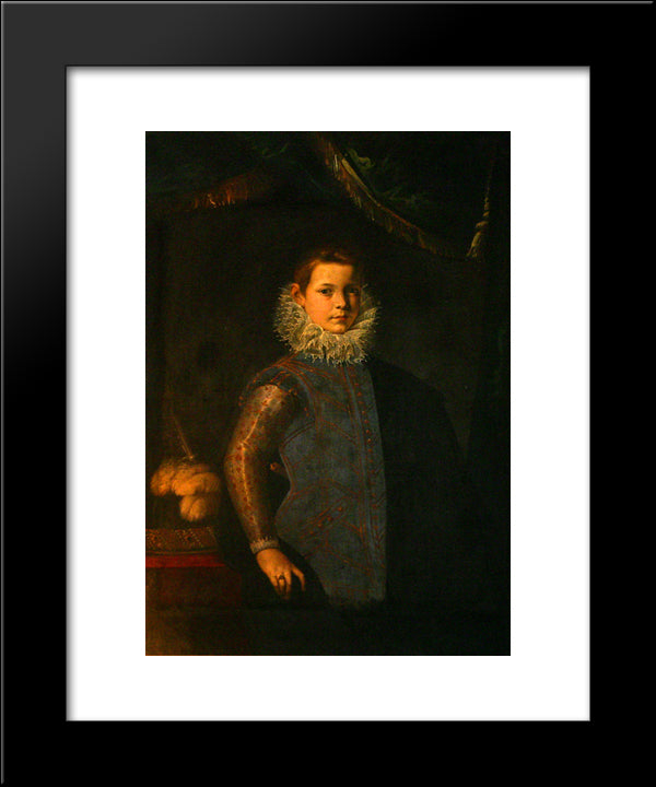 Cosimo De Medici, Later Grand Duke Of Tuscany 20x24 Black Modern Wood Framed Art Print Poster by Titian