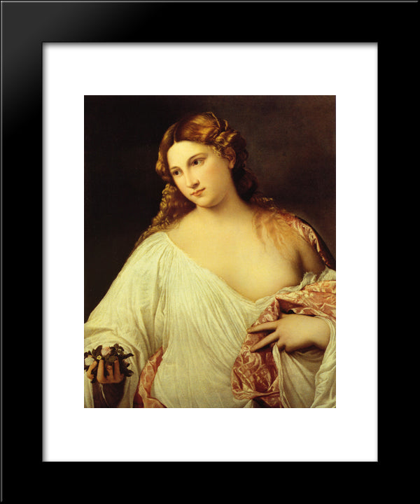 Flora 20x24 Black Modern Wood Framed Art Print Poster by Titian