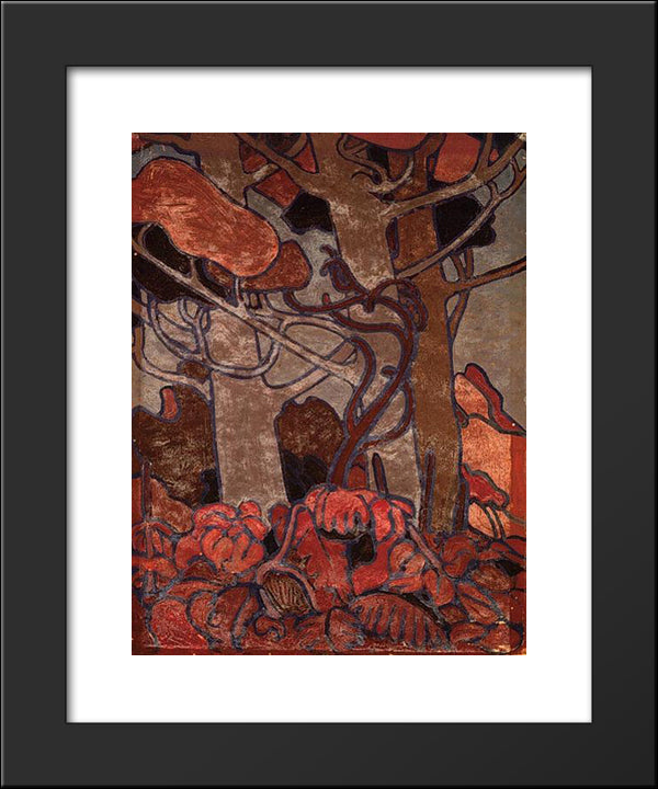 Forest Undergrowth I 20x24 Black Modern Wood Framed Art Print Poster by Thomson, Tom