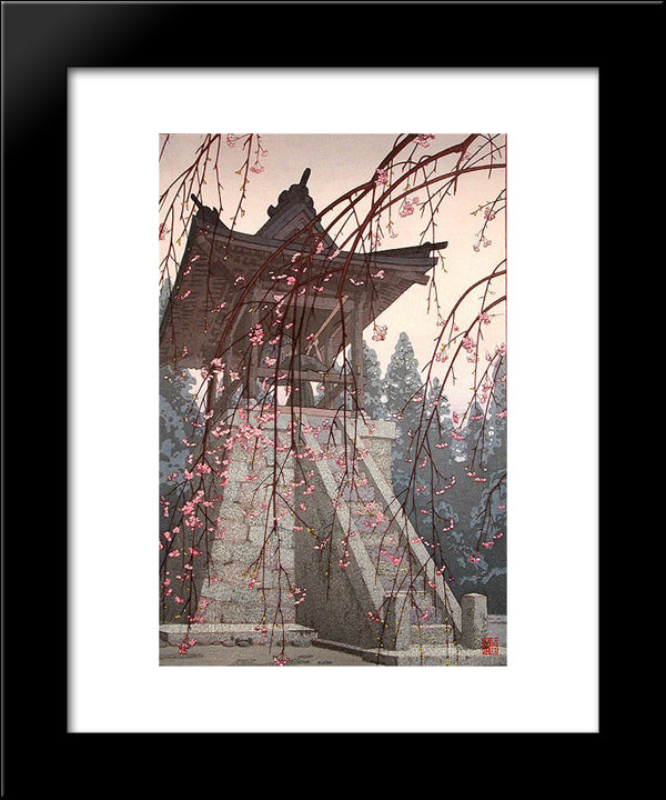 Heirinji Temple Bell 20x24 Black Modern Wood Framed Art Print Poster by Yoshida, Toshi