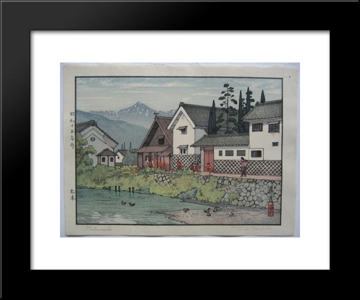 Matsumoto 20x24 Black Modern Wood Framed Art Print Poster by Yoshida, Toshi