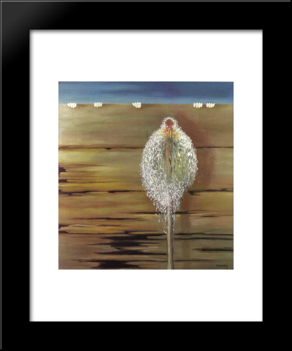 Horror 20x24 Black Modern Wood Framed Art Print Poster by Toyen