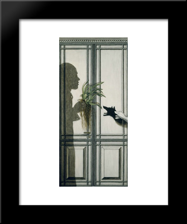 Myten Om Ljuset 20x24 Black Modern Wood Framed Art Print Poster by Toyen