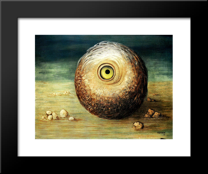 Objekt - Fantom 20x24 Black Modern Wood Framed Art Print Poster by Toyen