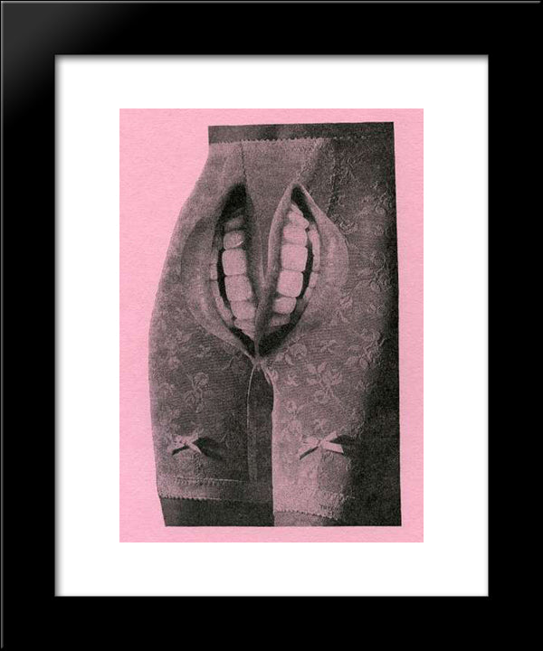 The Smile 20x24 Black Modern Wood Framed Art Print Poster by Toyen