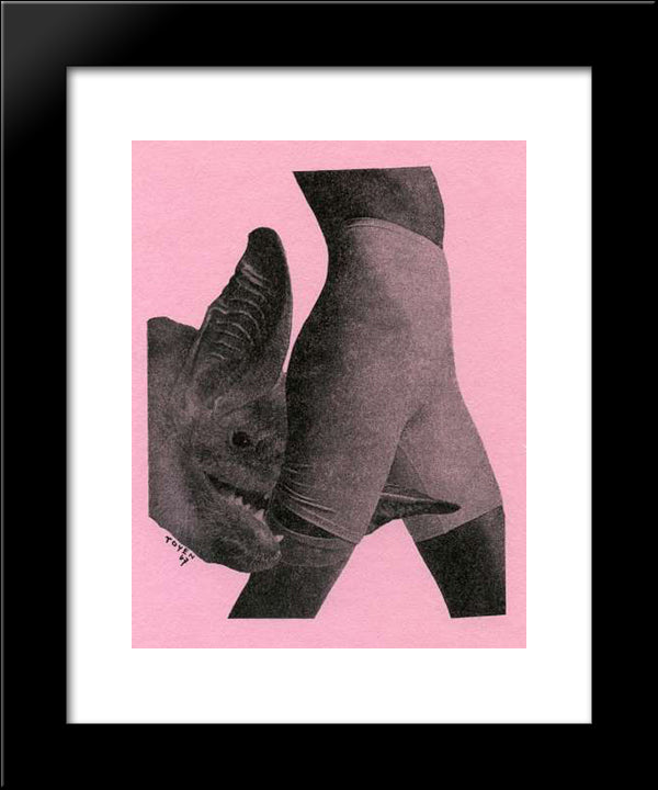 The Snap 20x24 Black Modern Wood Framed Art Print Poster by Toyen