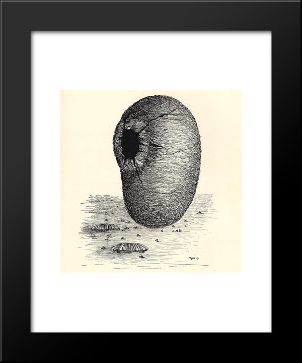 Untitled 20x24 Black Modern Wood Framed Art Print Poster by Toyen