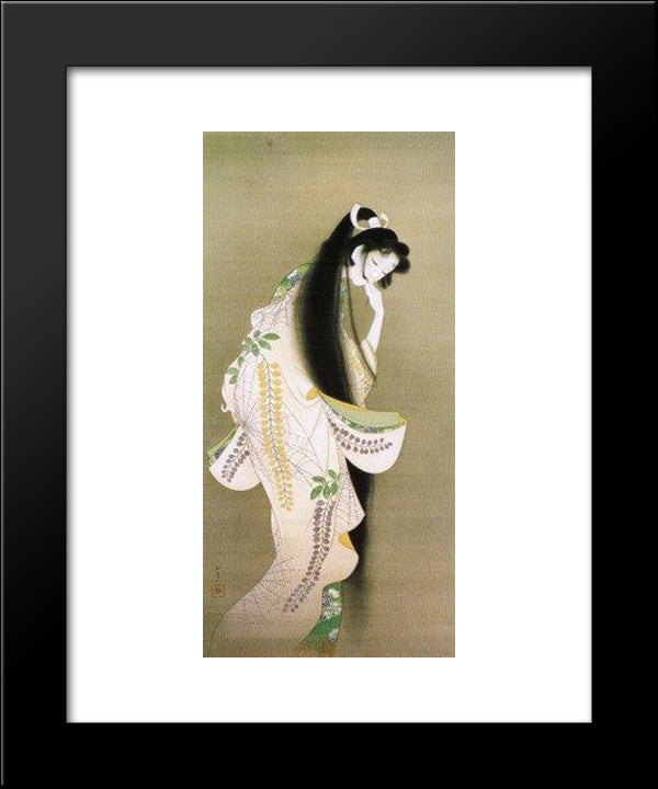 Flames 20x24 Black Modern Wood Framed Art Print Poster by Shoen, Uemura