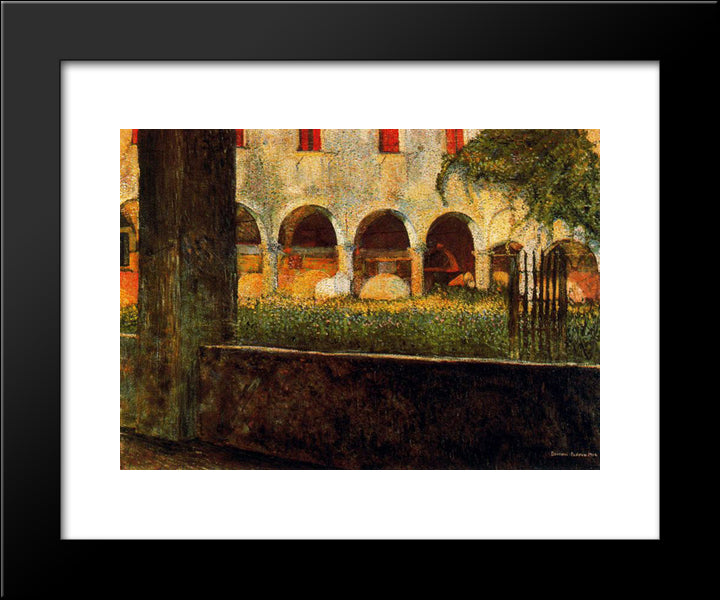 Cloister Of S. Onofrio 20x24 Black Modern Wood Framed Art Print Poster by Boccioni, Umberto
