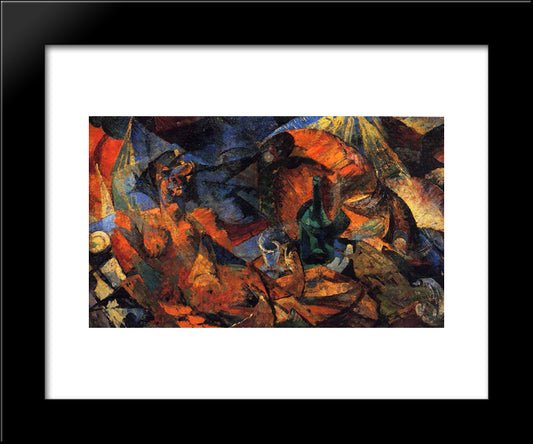 Nude (Complementary Model Of Form-Color) 20x24 Black Modern Wood Framed Art Print Poster by Boccioni, Umberto