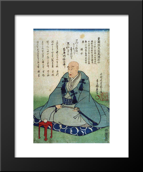 Portrait Of Kunisada, Utagawa 20x24 Black Modern Wood Framed Art Print Poster by Kunisada, Utagawa