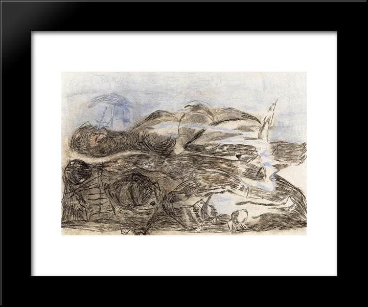 Moulding Powers On The Horizon 20x24 Black Modern Wood Framed Art Print Poster by Lajos, Vajda