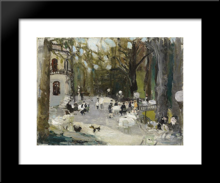 Cafe Im Zurcher Belvoir - Park 20x24 Black Modern Wood Framed Art Print Poster by Varlin