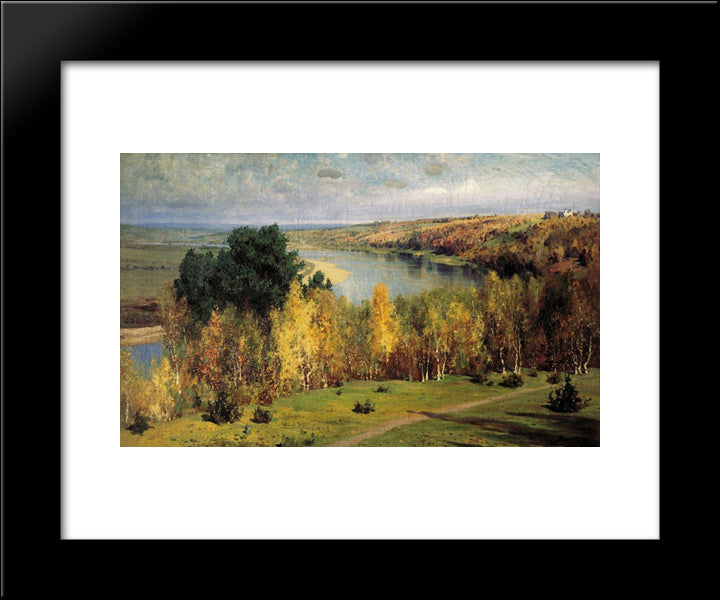 Indian Summer 20x24 Black Modern Wood Framed Art Print Poster by Polenov, Vasily