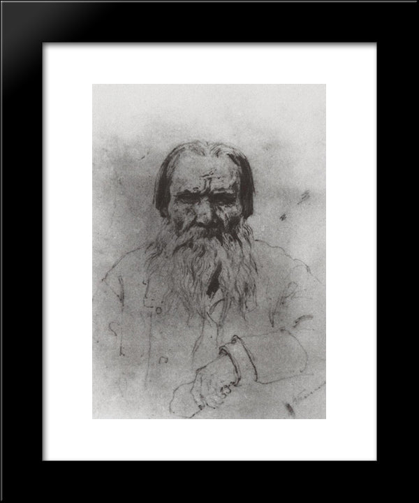 Vasily Petrovich Schegolenok (Schegolenkov) Narrator 20x24 Black Modern Wood Framed Art Print Poster by Polenov, Vasily
