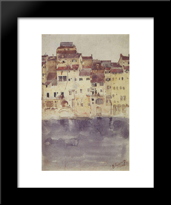Venice 20x24 Black Modern Wood Framed Art Print Poster by Surikov, Vasily