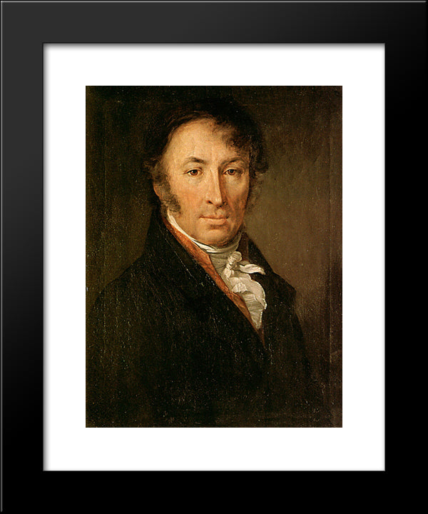 Karamzin 20x24 Black Modern Wood Framed Art Print Poster by Tropinin, Vasily