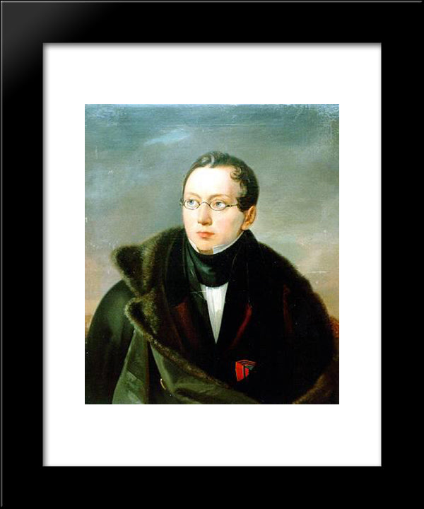 Portrait Of Alexander Vsevoldovich Vsevolozsk 20x24 Black Modern Wood Framed Art Print Poster by Tropinin, Vasily
