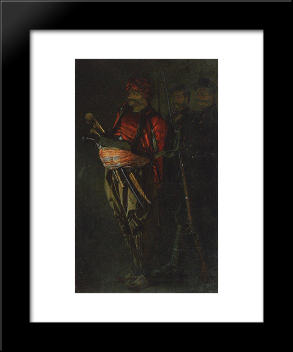 Bashi-Bazouk (Albanian) 20x24 Black Modern Wood Framed Art Print Poster by Vereshchagin, Vasily
