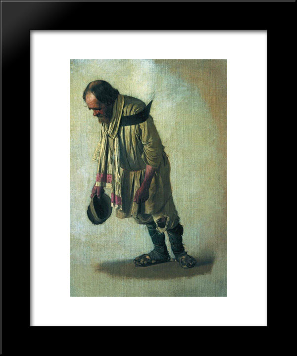 Burlak With The Cap In His Hand 20x24 Black Modern Wood Framed Art Print Poster by Vereshchagin, Vasily