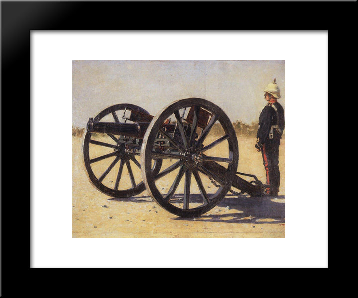 Cannon 20x24 Black Modern Wood Framed Art Print Poster by Vereshchagin, Vasily