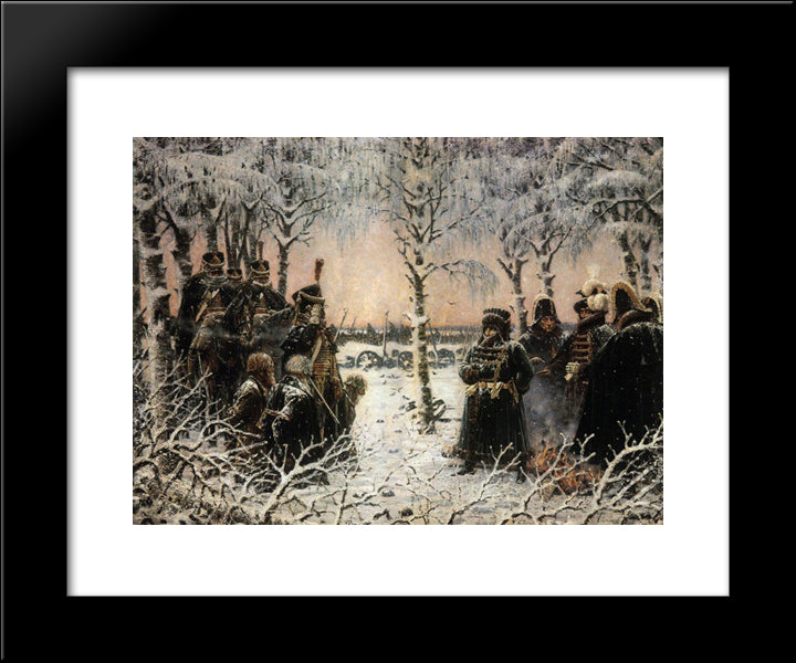 Captured With Arms - Shoot Them 20x24 Black Modern Wood Framed Art Print Poster by Vereshchagin, Vasily