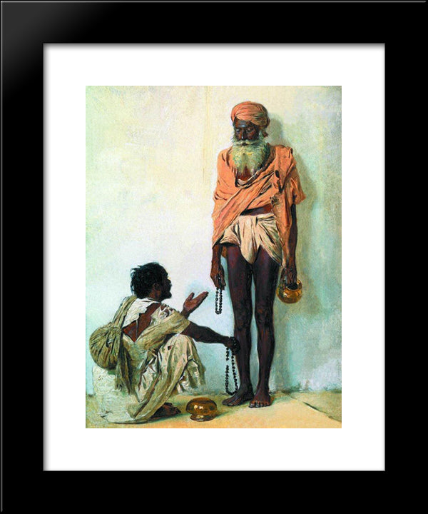 Fakirs 20x24 Black Modern Wood Framed Art Print Poster by Vereshchagin, Vasily