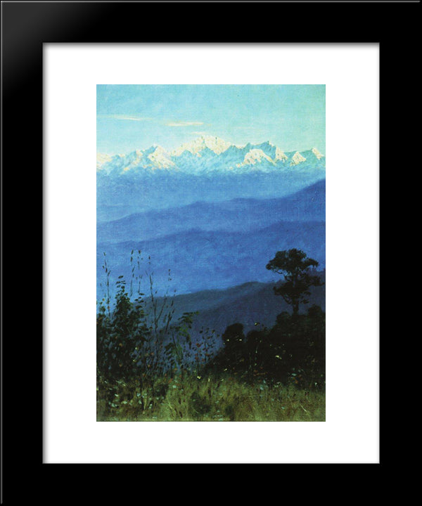 Himalayas In The Evening 20x24 Black Modern Wood Framed Art Print Poster by Vereshchagin, Vasily
