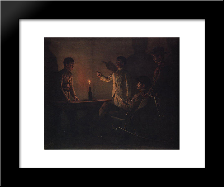 Interrogation Of The Renegade 20x24 Black Modern Wood Framed Art Print Poster by Vereshchagin, Vasily