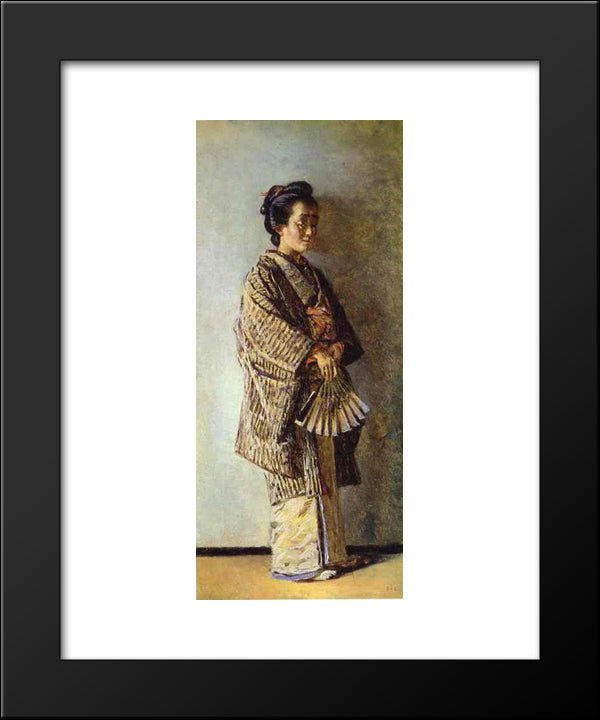 Japanese Woman 20x24 Black Modern Wood Framed Art Print Poster by Vereshchagin, Vasily