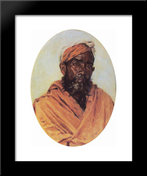 Moslem Servant 20x24 Black Modern Wood Framed Art Print Poster by Vereshchagin, Vasily