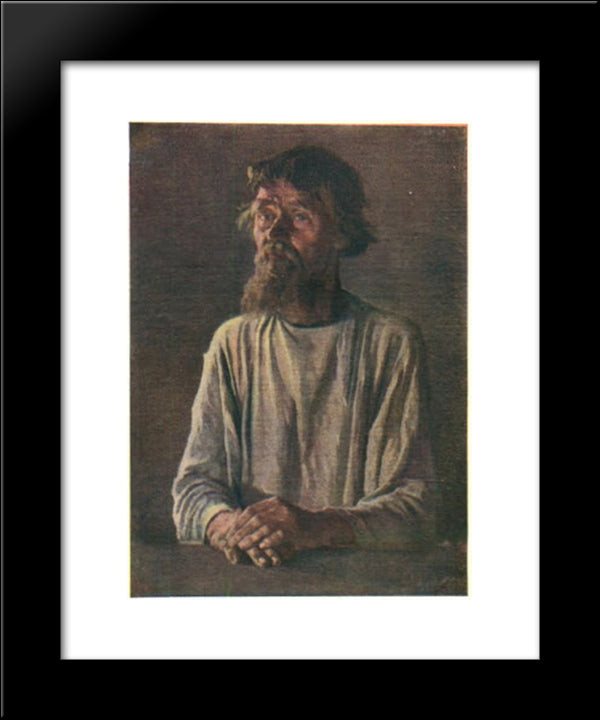Old Molokan In A Light Shirt 20x24 Black Modern Wood Framed Art Print Poster by Vereshchagin, Vasily